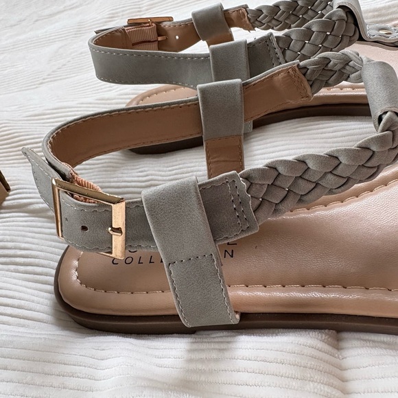 Journee Collection Genevieve Braided Sandals Grey - Women’s size 8.5 (In Box) - Picture 5 of 7